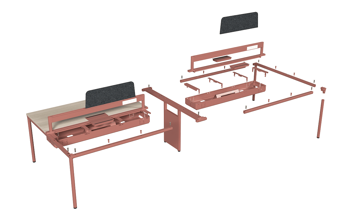 Steel-and-Wood Desk  Series gallery image 20