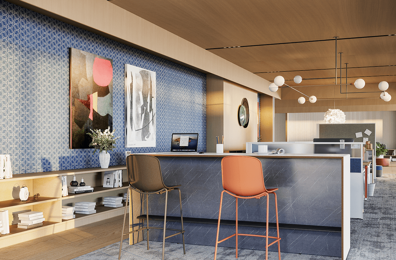 Powder-coated bar counter gallery image 2