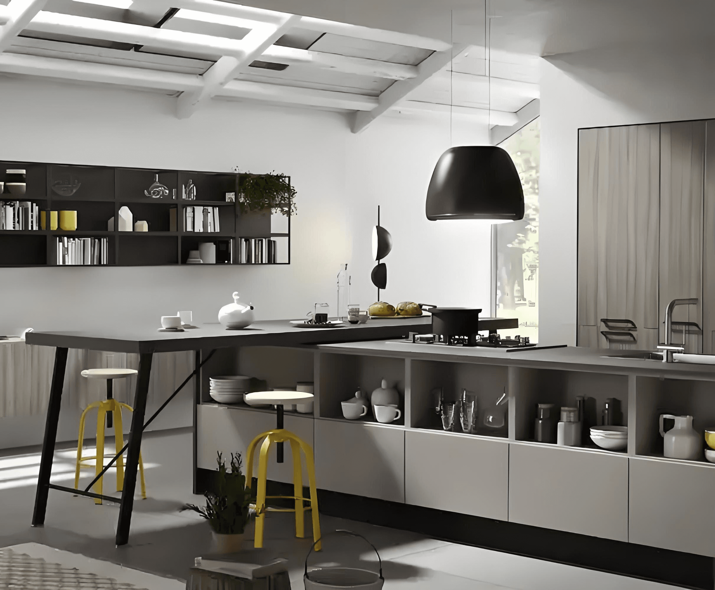 Powder-coated bar counter gallery image 3