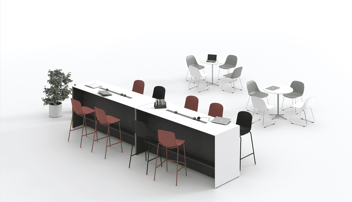 Powder-coated bar counter gallery image 6