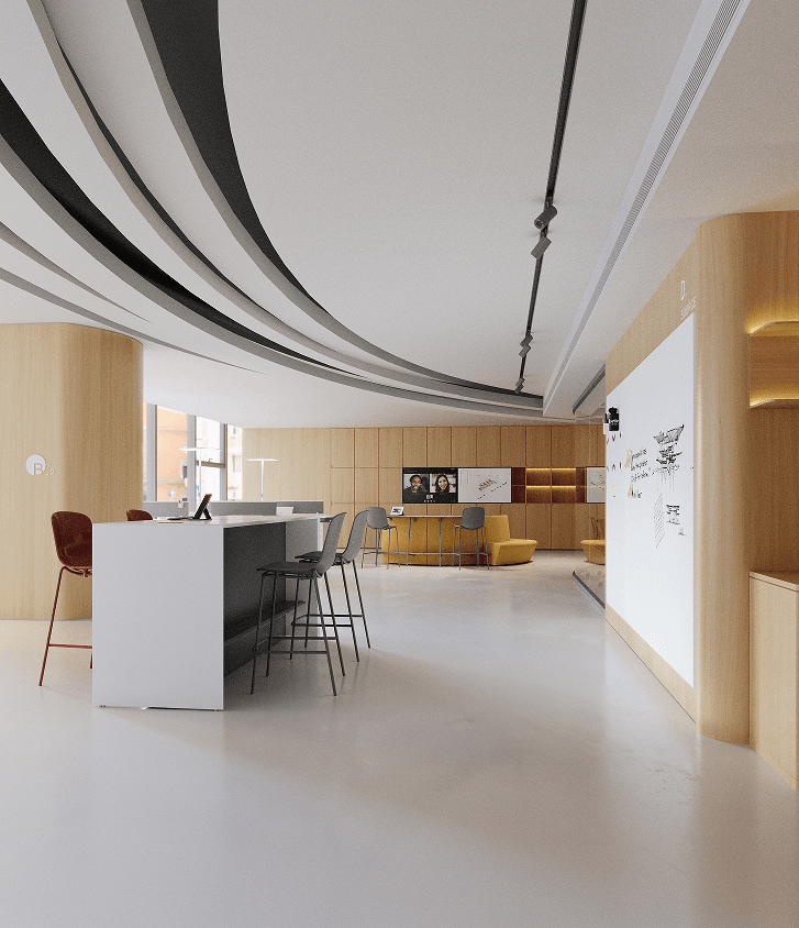 Powder-coated bar counter gallery image 7